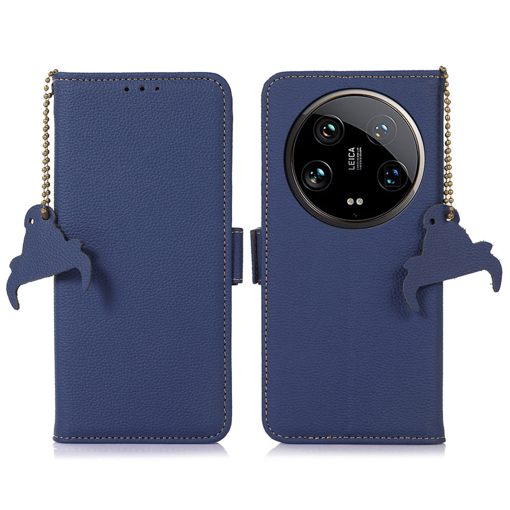 For Xiaomi 14 Ultra Case Anti-scratch Genuine Cow Leather RFID Blocking Phone Protector For Xiaomi 14 Ultra Case Anti-scratch Genuine Cow Leather RFID Blocking Phone Protector